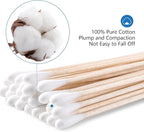 JMU 6 Inch Sterile Cotton Tipped Applicators, Wood Shaft Medical Swabs - Image 3