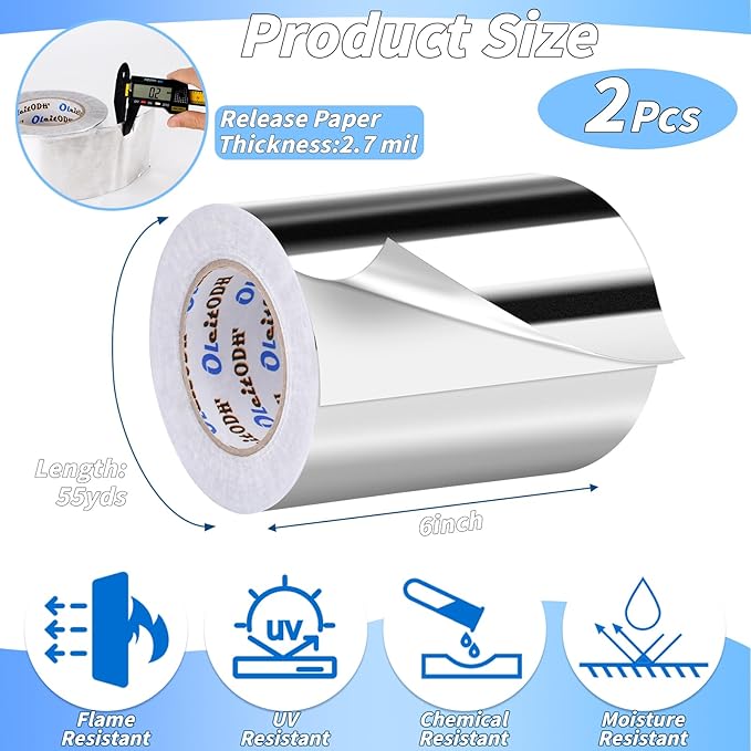2 Pack Aluminum Foil Tape Bulk - Image 2