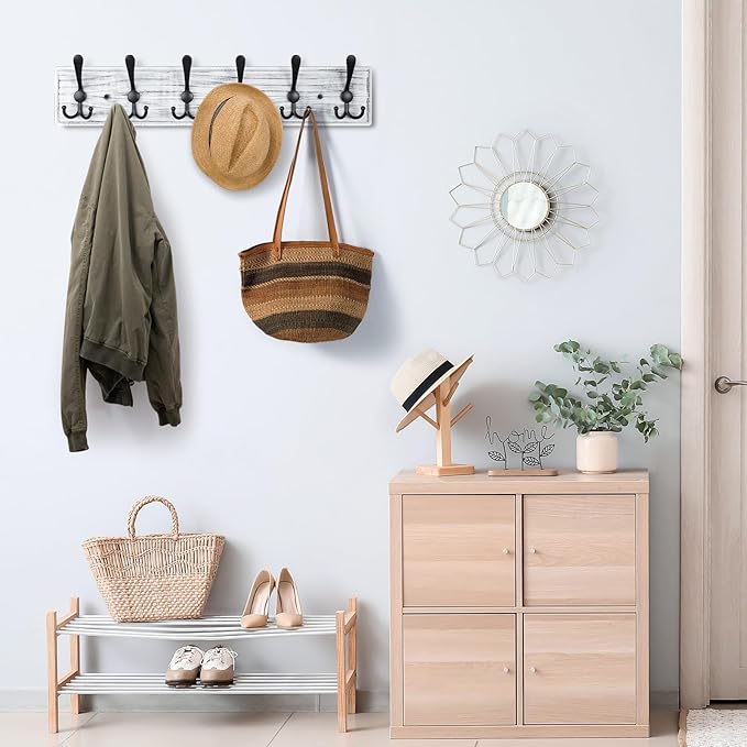 Coat Rack Wall Mount, Wooden Heavy Duty Coat Rack - Image 4