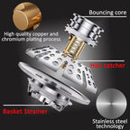 Universal Tub Stopper Bathtub Drain Plug, Pop Up Tub Drain Hair Catcher - Image 6