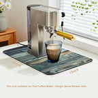 Coffee Maker Mat 20x12 Inch, Wood Grain Panel Style, Absorbent Hide Stain - Image 2