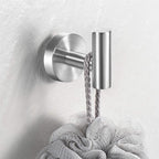 Vuzvuv 2-Pack Silver Brushed Nickel Towel Hooks, SUS304 Stainless Steel - Image 5