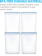 Vtopmart Large Food Storage Containers 5.2L / 175oz, 4 Pieces BPA Free Plastic - Image 3