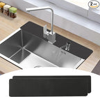 2PCS Customizable Faucet Mat for Kitchen Sink: 30"L x 5.5"W Quick Drying by EazziSwitch