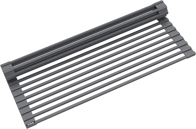 Kraus Multipurpose Workstation Sink Roll-Up Dish Drying Rack, Colander and by KRAUS