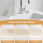 Kitchen Sink Faucet Mat, Diatomaceous Earth Quick Dry Sink Splashback Drying Mat - Image 2
