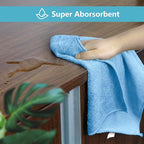 HOMEXCEL Blue Microfiber Cleaning Cloth, 5 Pack Cleaning Towels - Image 4