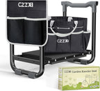 Garden Kneeler and Seat, Wider and Thicker Kneeling Pad Heavy Duty Gardening Stool with Gardening Tool Pouch and Bag, Garden Bench/Chair Gifts for Women, Seniors by CZZXI