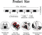 2 Pack Mop and Broom Holder Wall Mount, 5 Racks and 4 Hooks Broom Organizer - Image 3