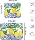 Lemon Blue Tiles Dish Drying Mat - Image 5