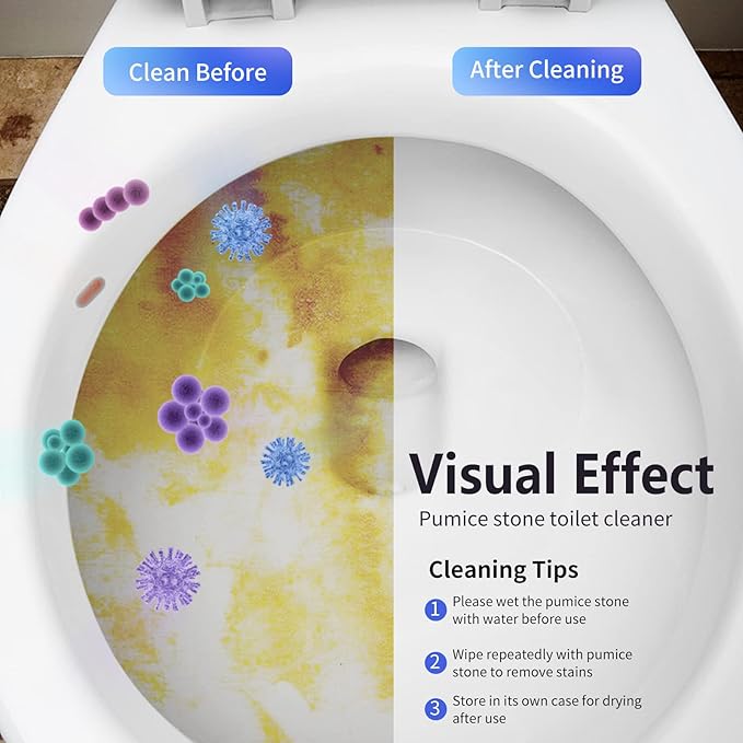 Toilet Bowl Cleaner Pumice Stone -Hard Water Stain Remover - Image 4