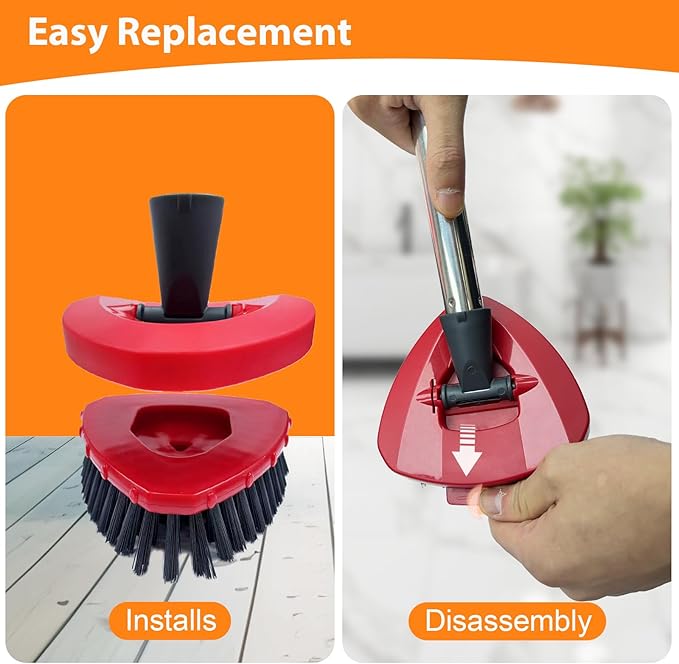 2 Pack Upgraded Spin Mop Replace Scrub Mop Brush Compatible - Image 3