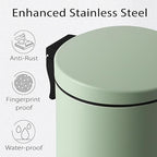 TIPGO Small Trash Can with Lid Soft Close, 4.5 Liters / 1.2 Gallon Bathroom - Image 3