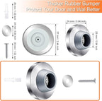 Blulu Concave Wall Door Stopper Door Bumper Stainless Steel Wall Protector - Image 2