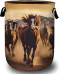 Running Horse Laundry Basket, Laundry Hamper Collapsible Oxford Cloth by ANTJOO