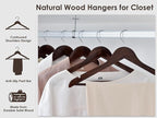 StorageWorks Wooden Hangers 30 Pack, Wood Coat Hangers - Image 2
