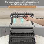 Dish Drying Rack 2-Tier Auto Draining Dish Drying Rack - Image 5