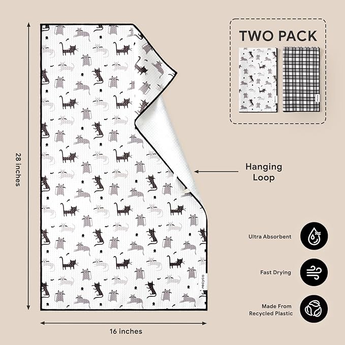 RECYCO Waffle Kitchen Towel Set of 2 - Image 2