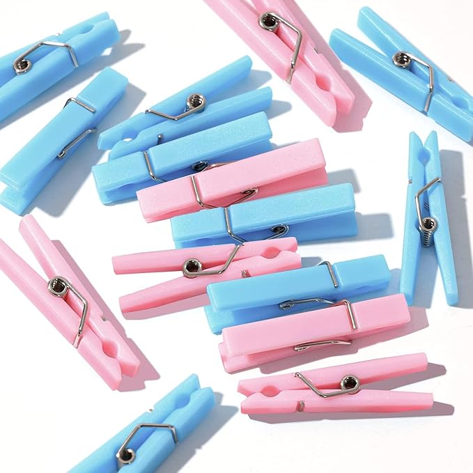 60PCS Baby Shower Clothespin Games Plastic Mini Clothes Pins 1.4 inch by JUXINDAZYF