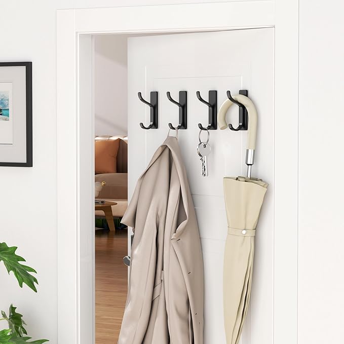niffgaff Wall Hooks for Coat and Towel: 13lb Adhesive Door Hanger Stick On - Image 7