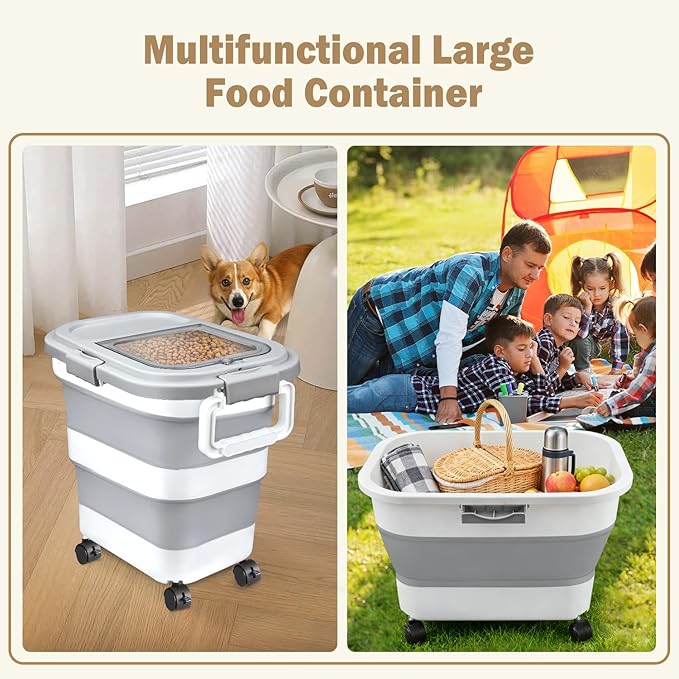 Rice Storage Container, Collapsible Airtight Food Storage Containers 20-30 Lbs - Image 6