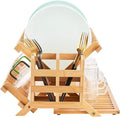 Bamboo Dish Drying Rack, 3 Tier Collapsible Wooden Dish Drainer Rack by Worthyeah