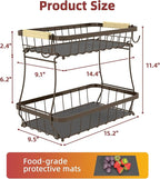2 Tier Large Fruit Basket for Kitchen Counter - Image 7