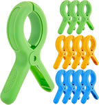 12 Pcs Beach Towel Clips for Beach Chairs, Heavy Duty Clothespins Towel Holder by Minyaluck