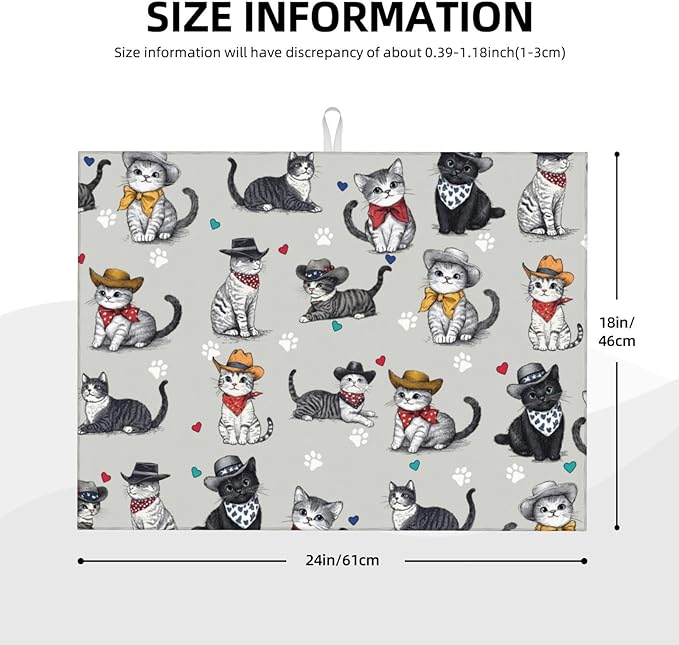 Pet Lover Cat Dish Drying Mat 18x24 - Image 2