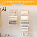 5 Tier Hanging Closet Organizer Separable Hanging Closet Shelves - Image 4