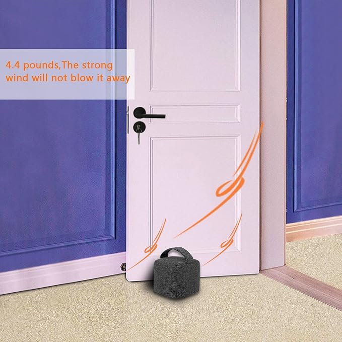 4.4 Lbs Decorative Door Stopper 2 Set, Heavy Duty Door Stopper - Image 5