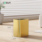Cesun Small Bathroom Trash Can 2.1 Gallon Wastebasket, Modern Metal Garbage Can - Image 2