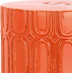 Safavieh Melody Glazed Ceramic Decorative Garden Stool, Orange - Image 2