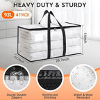 HomeHacks Clear Moving Bags Heavy Duty 4 Pack, Storage Bags - Image 2