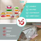 Skroam 72 piece Food Storage Containers Set - Image 6