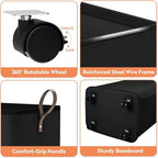 Laundry Basket with Wheels, Collapsible Laundry Baskets, Laundry Hamper with - Image 5