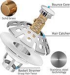 Bathroom Sink Stopper, Sink Hair Catcher, Bathroom Sink Drain Strainer Pop Up - Image 5