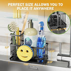 Epicano Sink Caddy Sponge Holder, Smiley Face Sponge Rack - Image 2