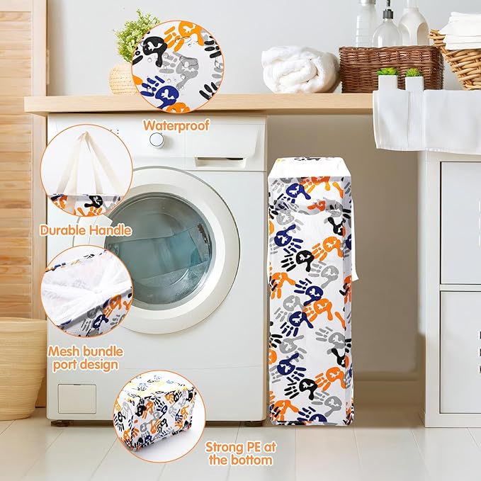 Odonata Slim Laundry Hamper Handles Collapsible Laundry Basket Thin Dirty - Image 6
