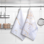 Boyiee Set of 6 Marble Kitchen Towels Gold Dish Towels Absorbent Stylish Marble - Image 7
