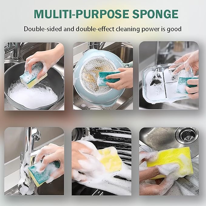 Sponges Kitchen 16 Count, Heavy Duty Scrub Sponges - Image 7