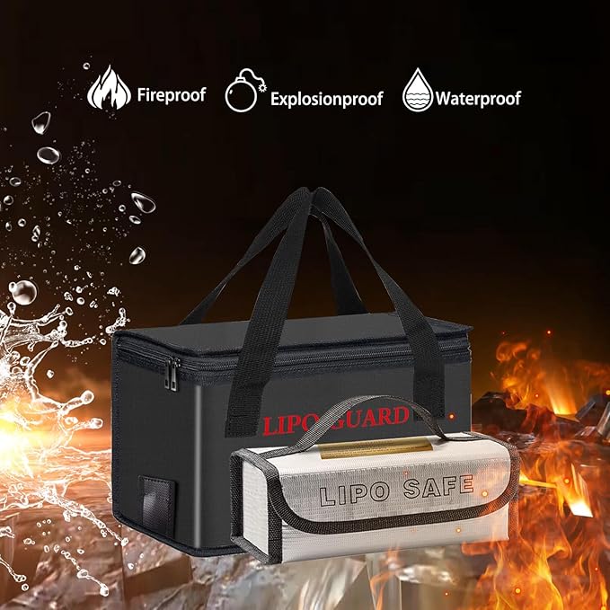 Lipo Battery Safe Bag Large Capatity Fireproof Bag - Image 7