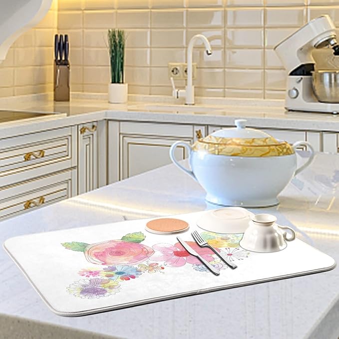 Absorbent Dish Drying Mat for Kitchen Counter - Image 6