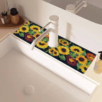Sink Faucet Absorbing Mat, 2 Pack Drying Mat Around Faucet Sink Splash Guard - Image 3