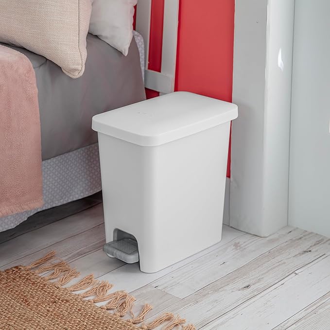 Sterilite 2.7 Gallon Rectangular StepOn Wastebasket - Image 7