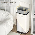 MRBIN Metal Kitchen Trash Can, Commercial Step Office Garbage Bin - Image 4