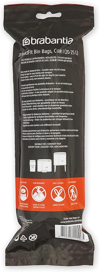 Brabantia PerfectFit Trash Bags Thick Plastic Trash Can Liners - Image 3