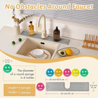 Stone Faucet Mat For Kitchen Sink, Super Absorbent, Sink Stone Quick Dry Around - Image 3