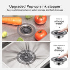 Upgraded 3 in 1 Universal Kitchen Sink Stopper Strainer-Mauve - Image 3