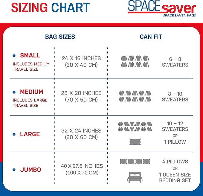 10-Pack Variety Vacuum Storage Bags - Image 9